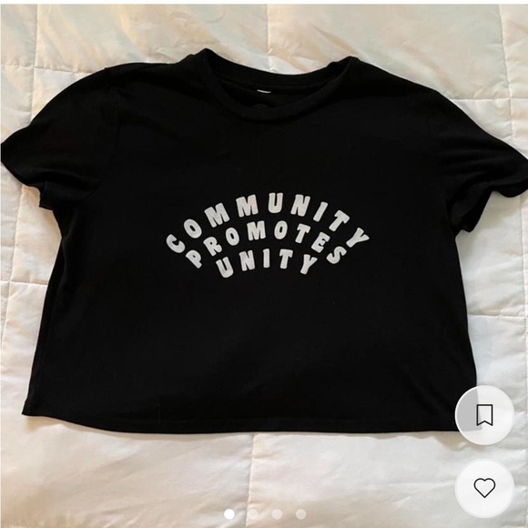Community Promotes Unity black crop tee (size small) - Picture 4 of 4